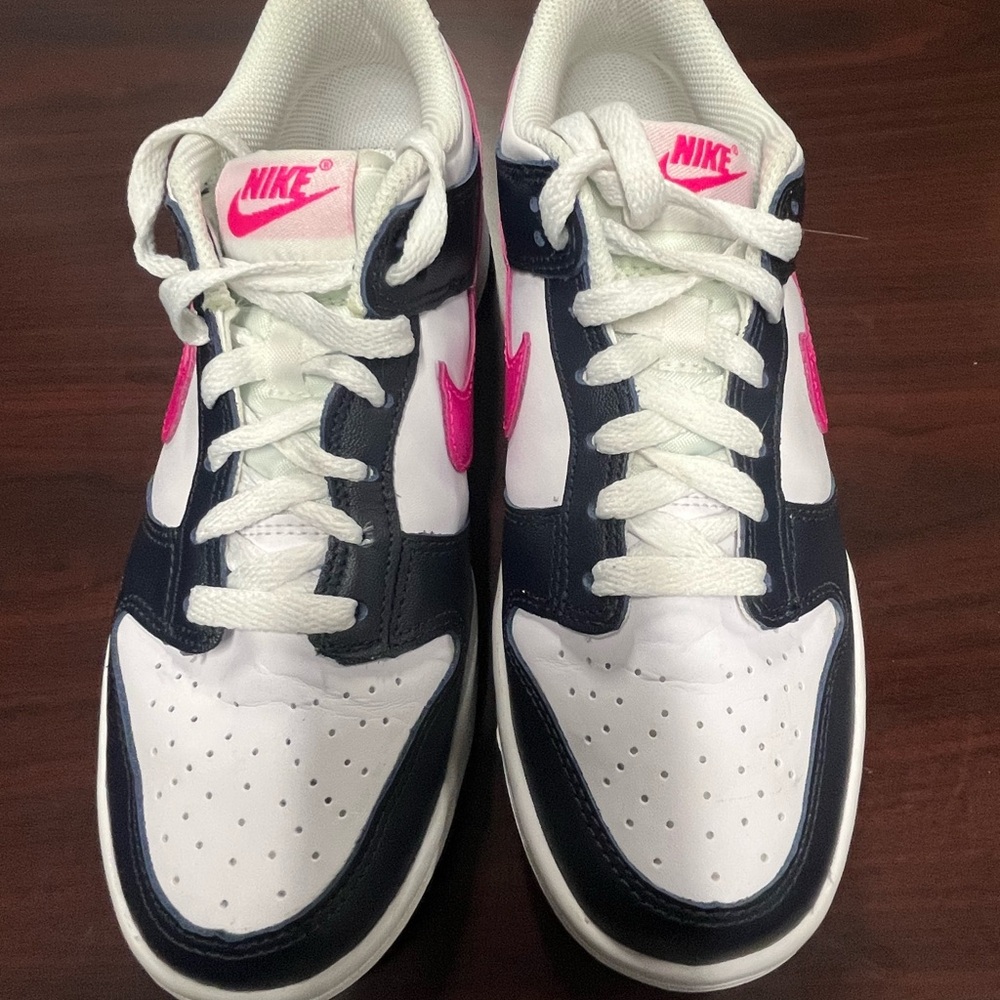 Nike Dunk Low GS Dark Obsidian and Fierce Pink